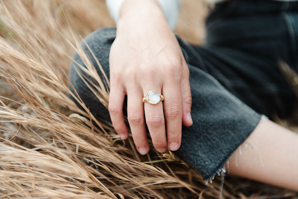 Moonstone Round Mood Ring