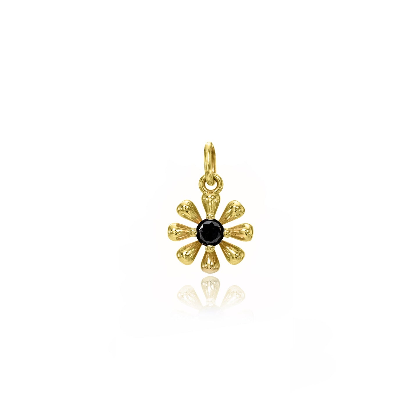 Flower Power Charm with Black Diamond
