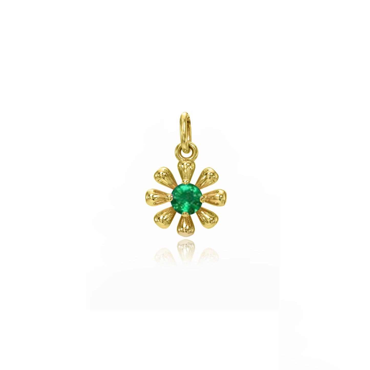 Flower Power Charm with Emerald