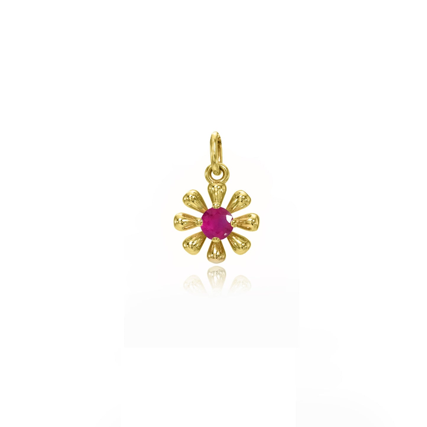 Flower Power Charm with Ruby