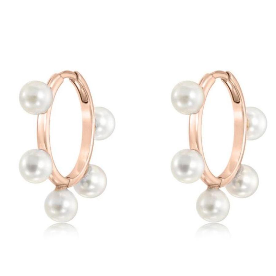 Quintet Pearl Hoops