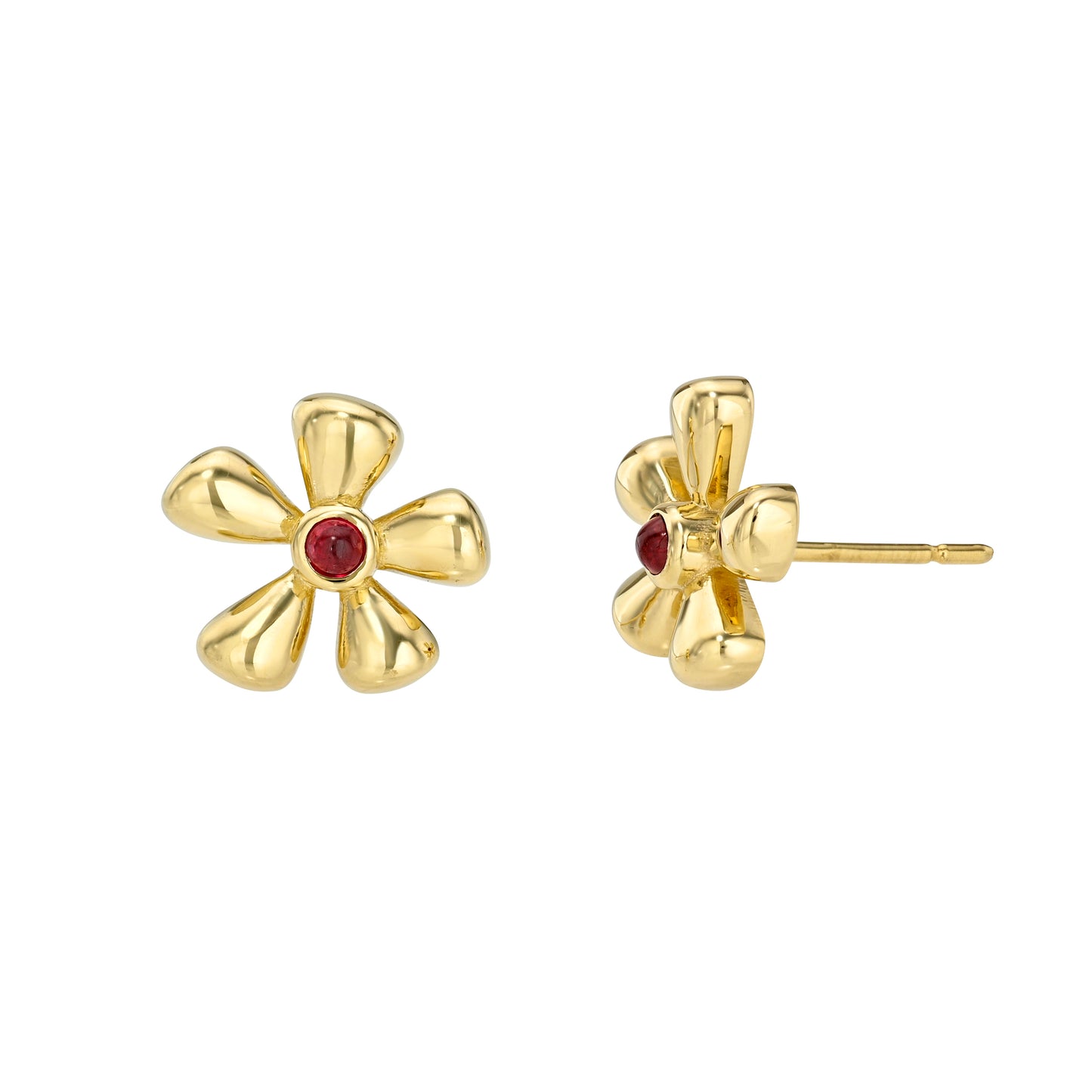Whisper Flower Ruby Studs