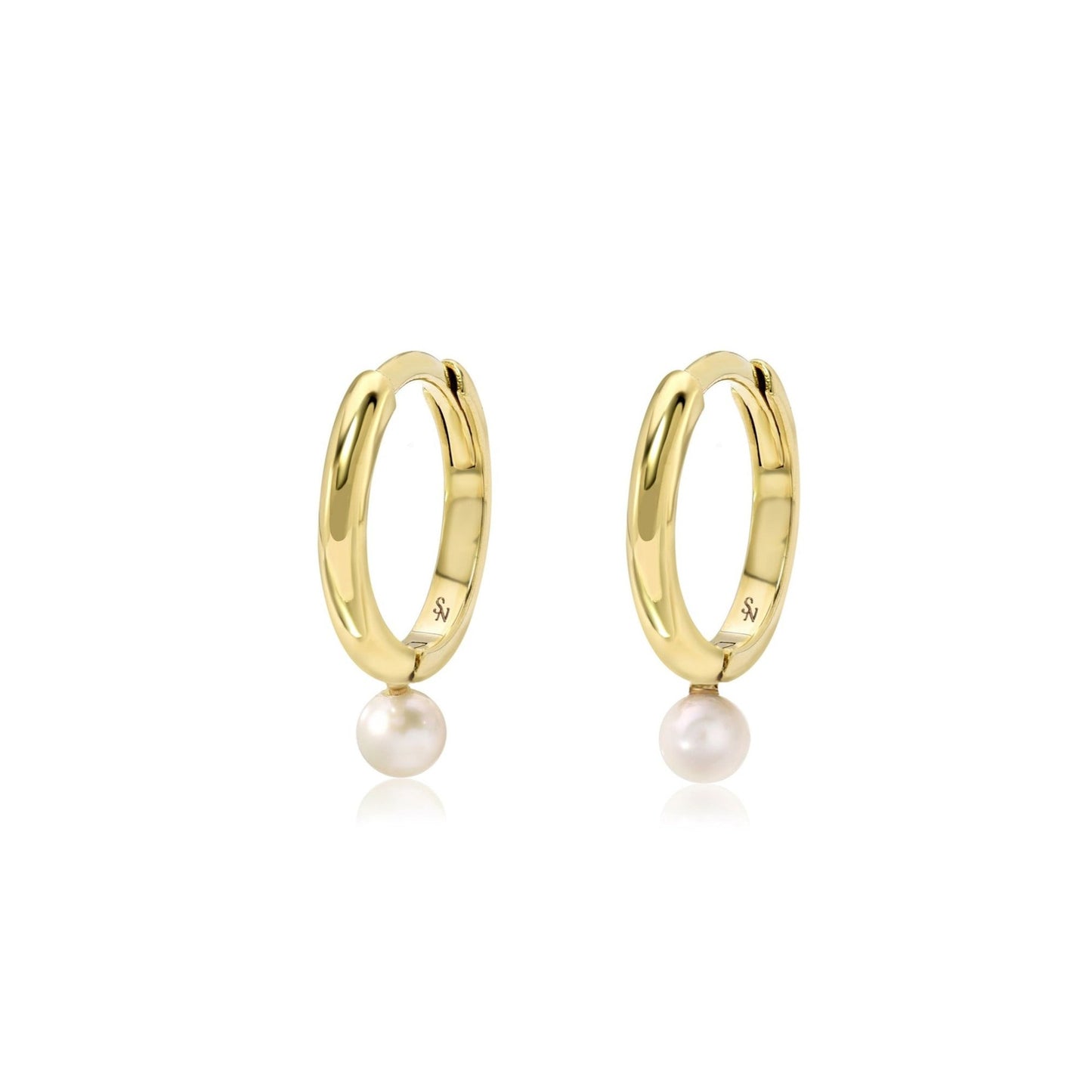 Single Pearl Hoop - 11 mm