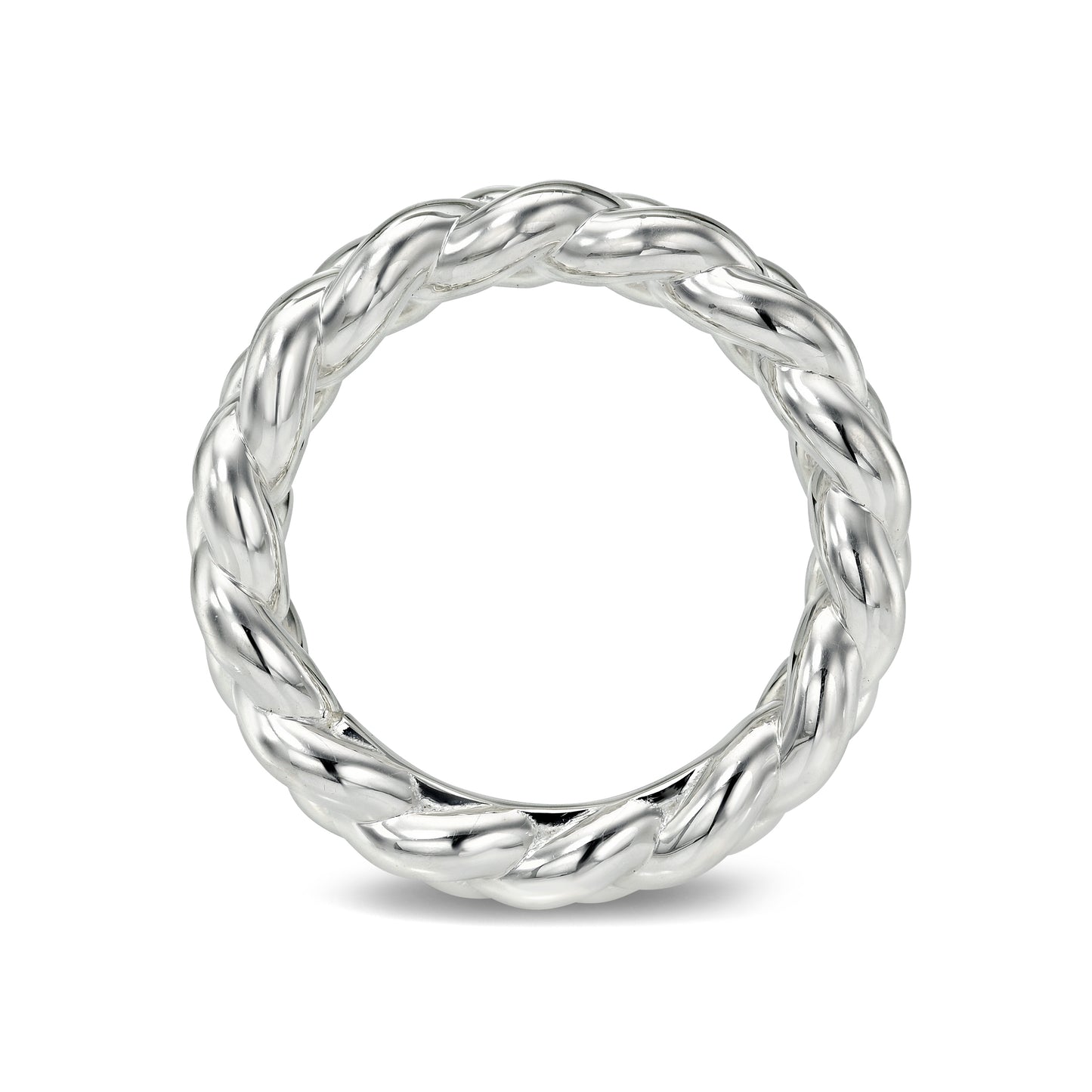 Braided Band - 6 mm, Sterling Silver
