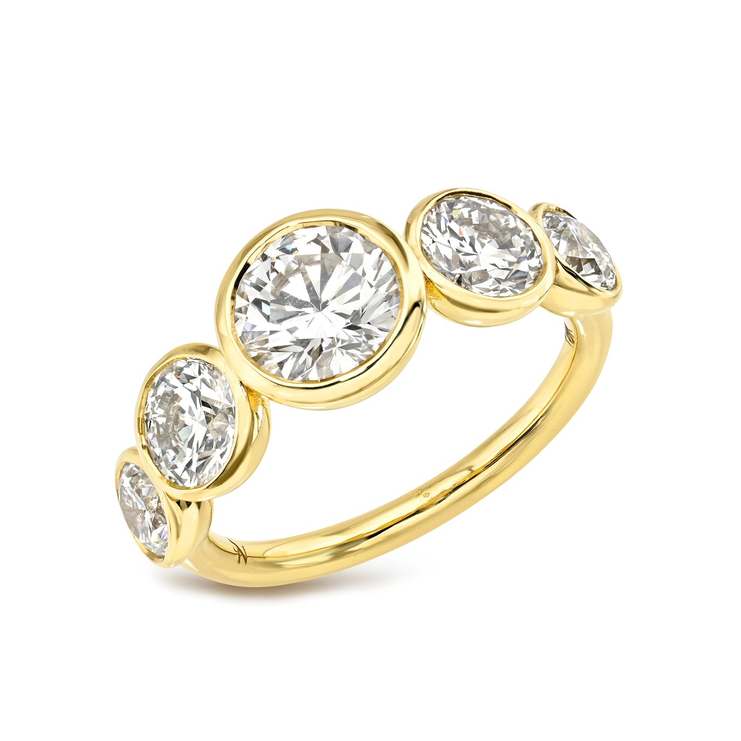 5 Stone Bowl Diamond Ring