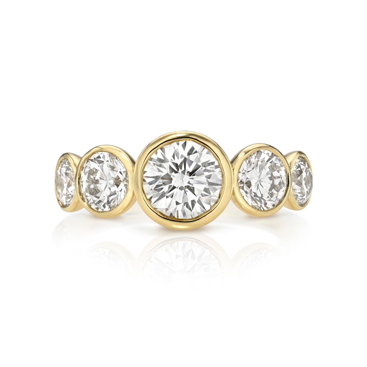 5 Stone Bowl Diamond Ring