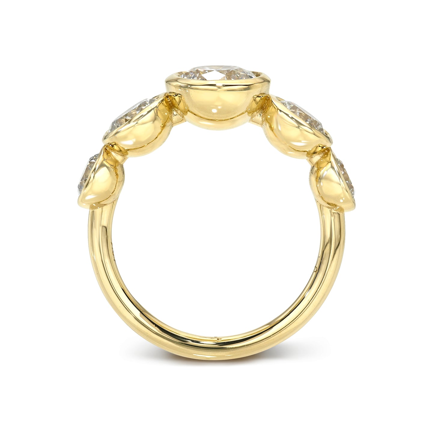 5 Stone Bowl Diamond Ring