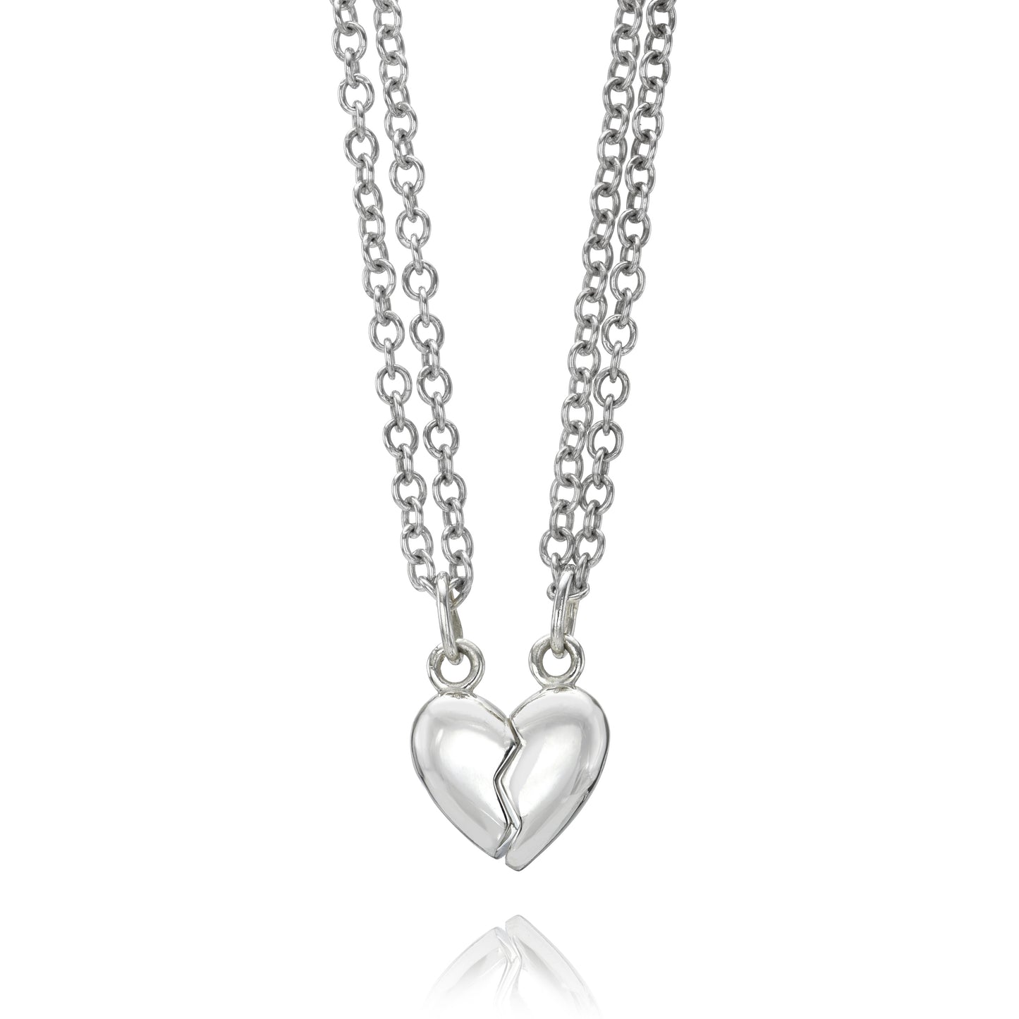 Puffy Heart Best Friend Necklace (set)