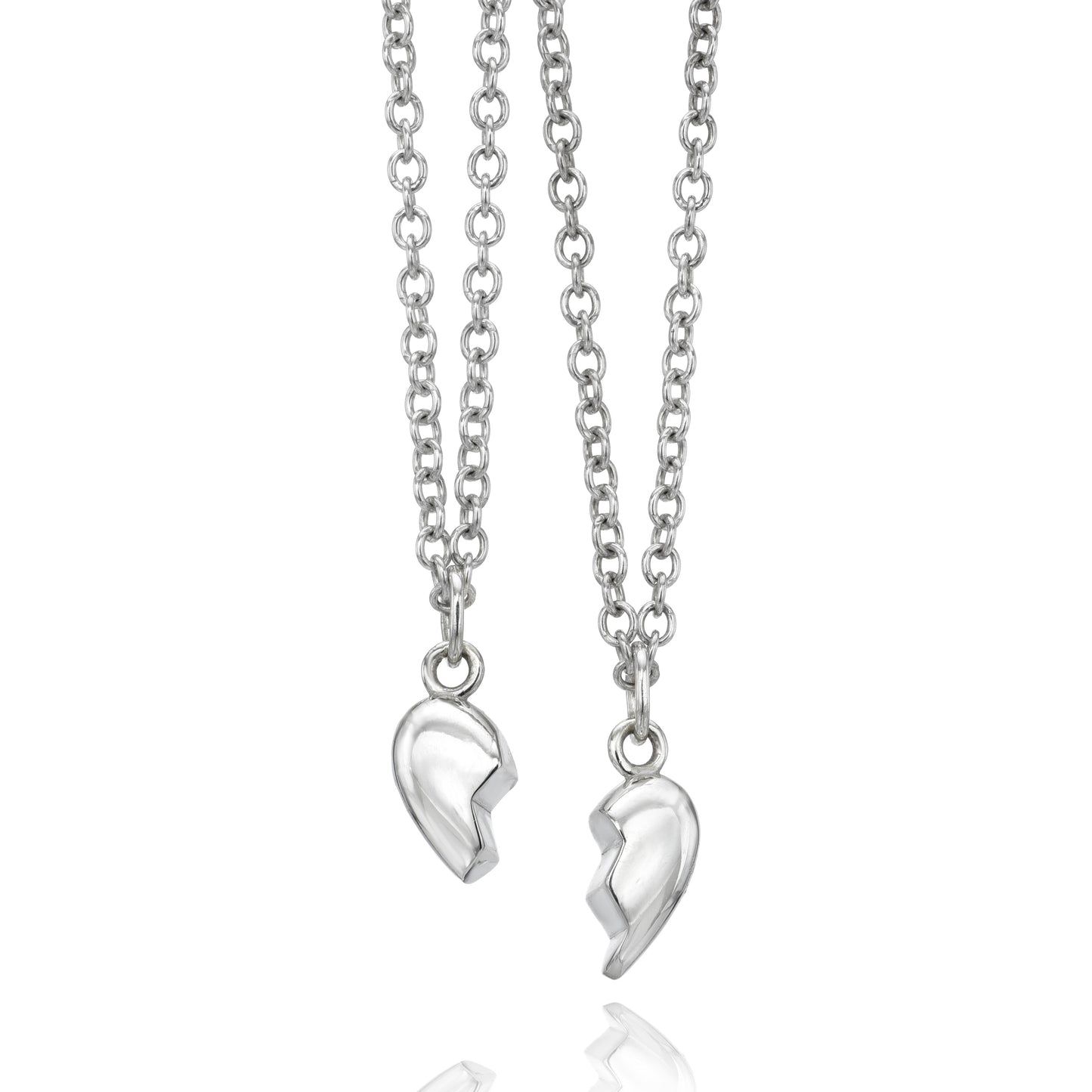 Puffy Heart Best Friend Necklace (set)
