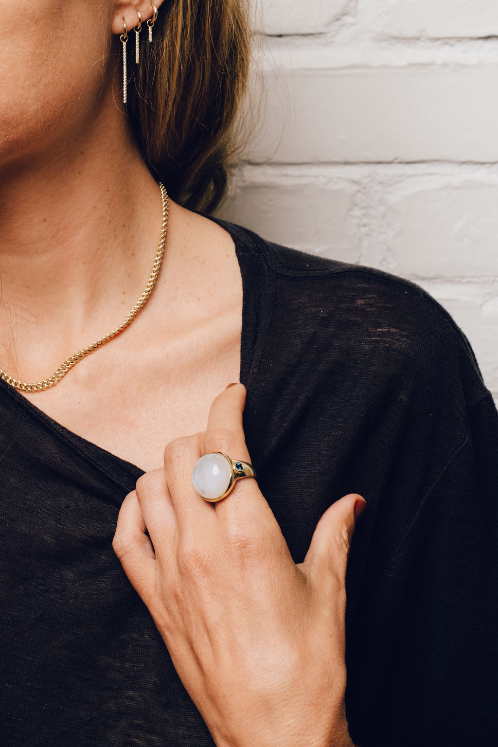 One Inch Pave Hoop Charms - 11 mm