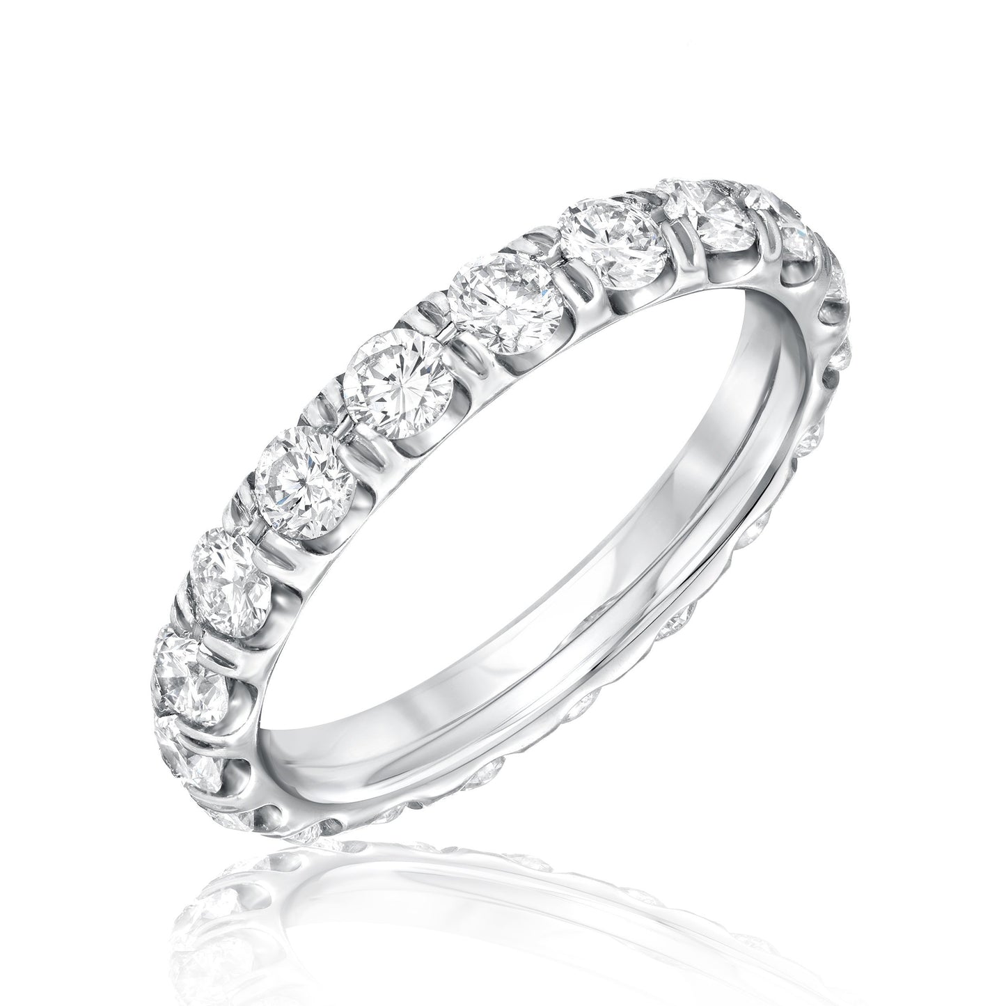 Split Prong Diamond Eternity Band