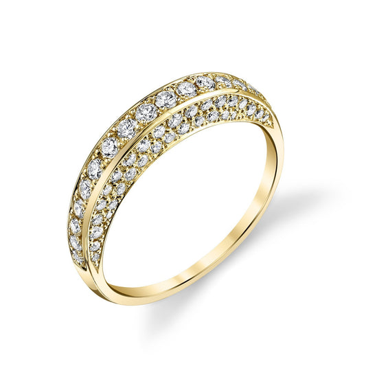 Arc Ring with All Over Diamonds