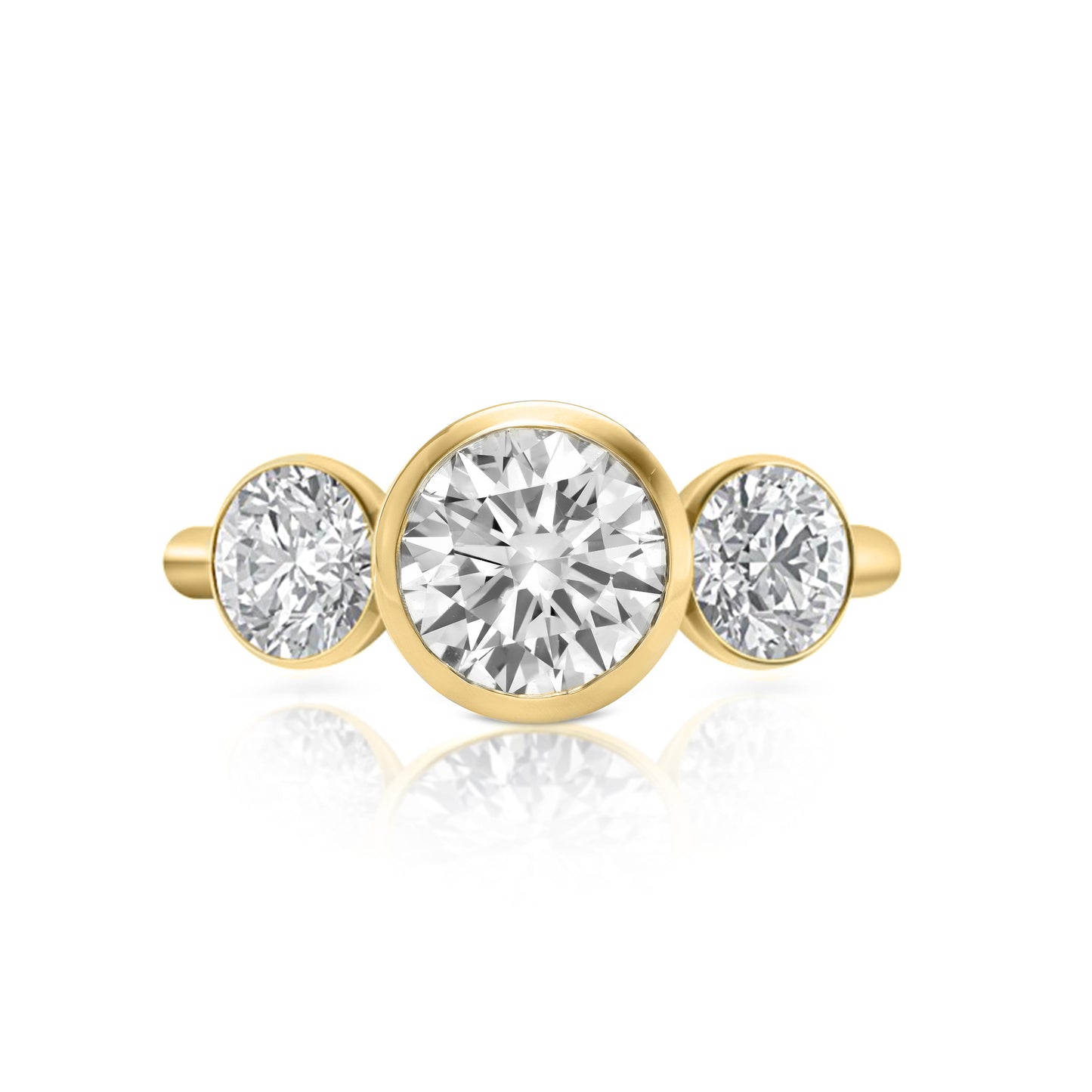 Three Stone Bowl Ring