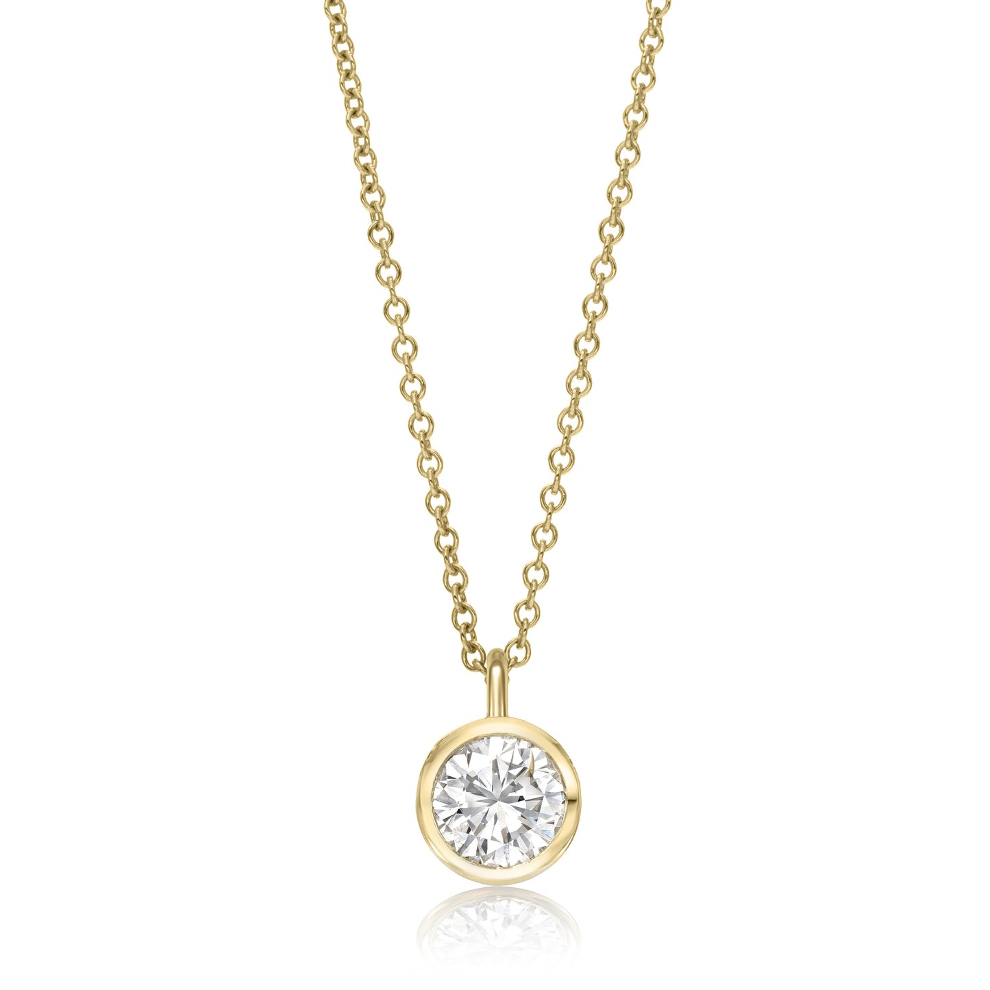 Round Diamond Bowl Pendant - 0.77 cts