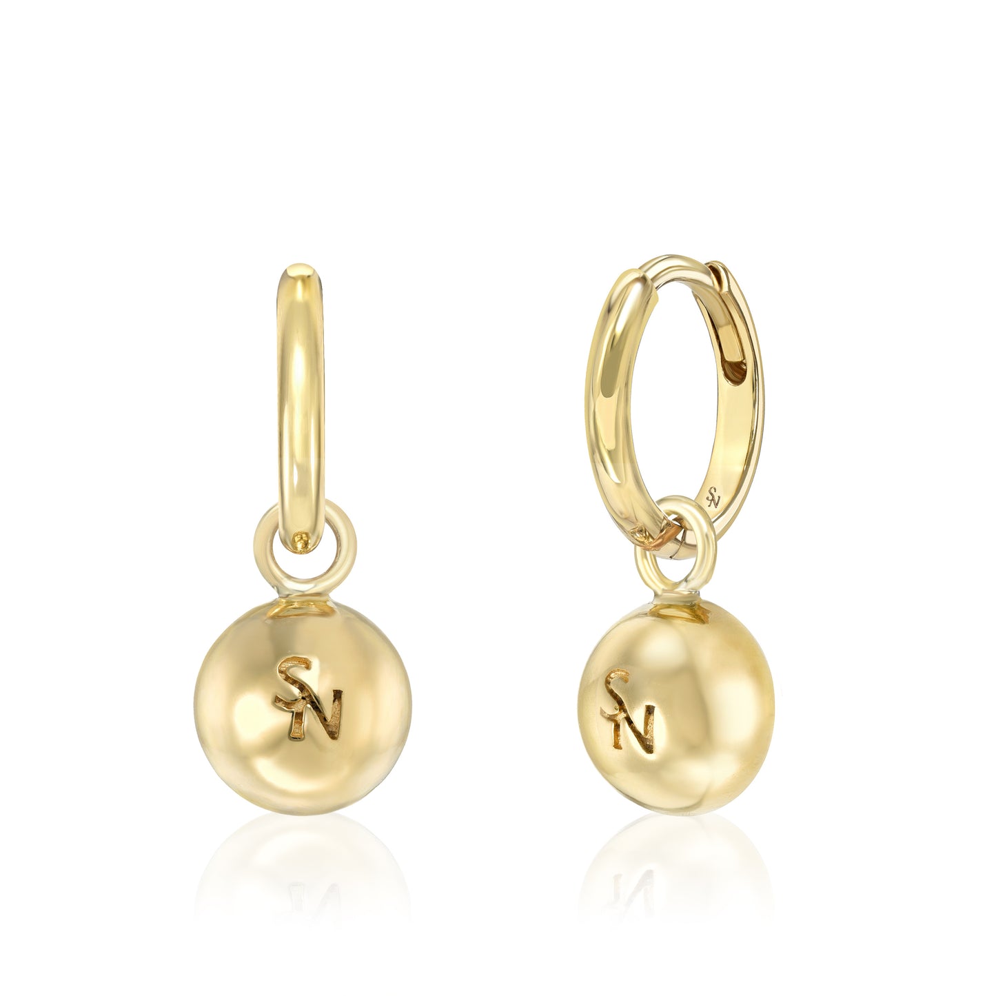 Diamond Bowl Hoop Charms