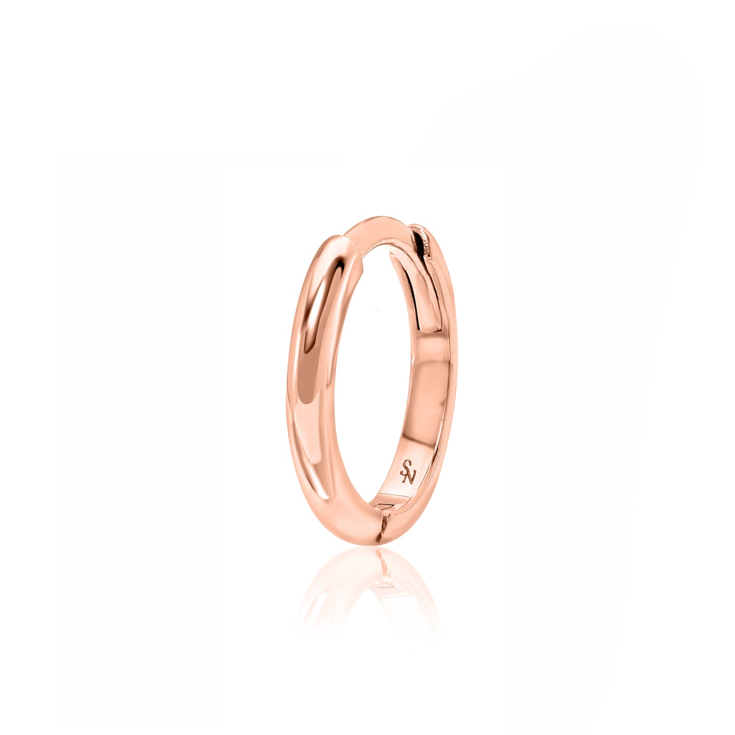 Rose Gold Huggie Hoop - 11 mm, Single