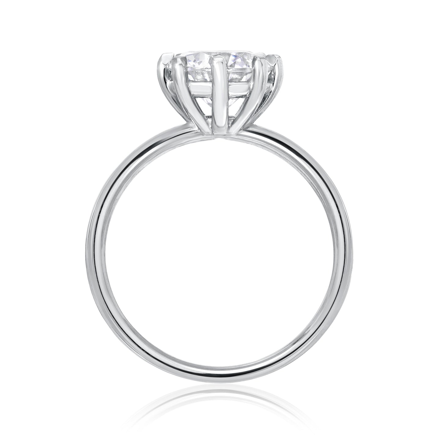 Eight Prong Diamond Basket Ring