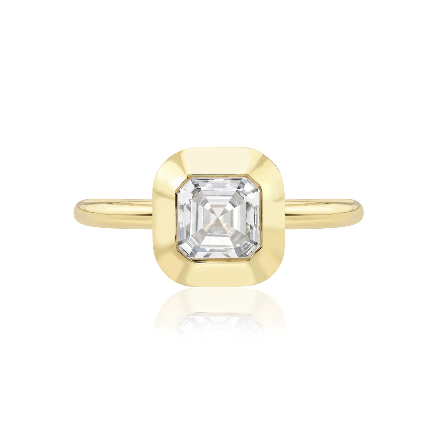 Asscher Diamond Chunky Bezel