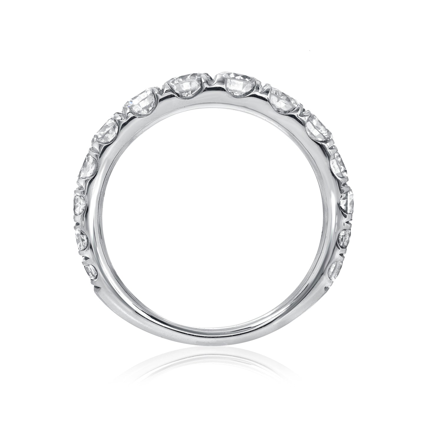 Tapered Split Prong Diamond Band