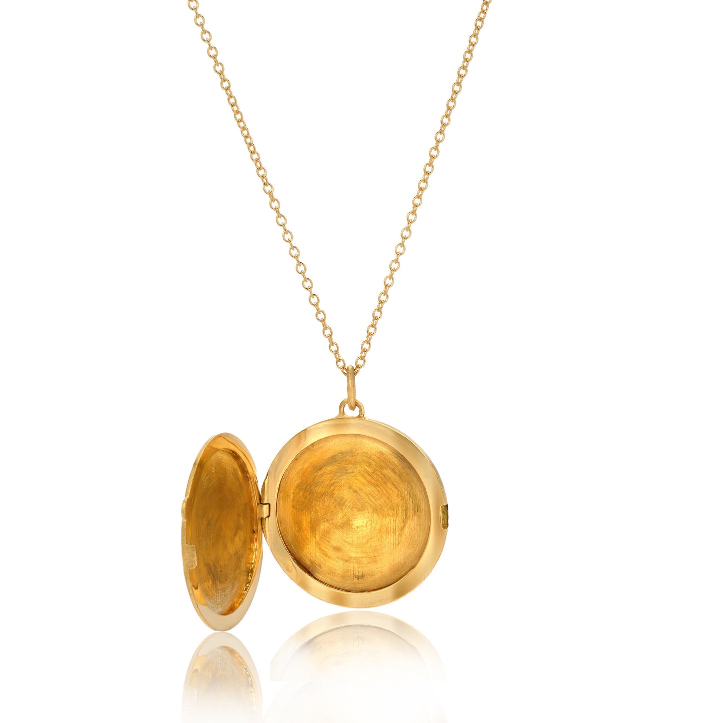 Round Locket with Pave Sapphires