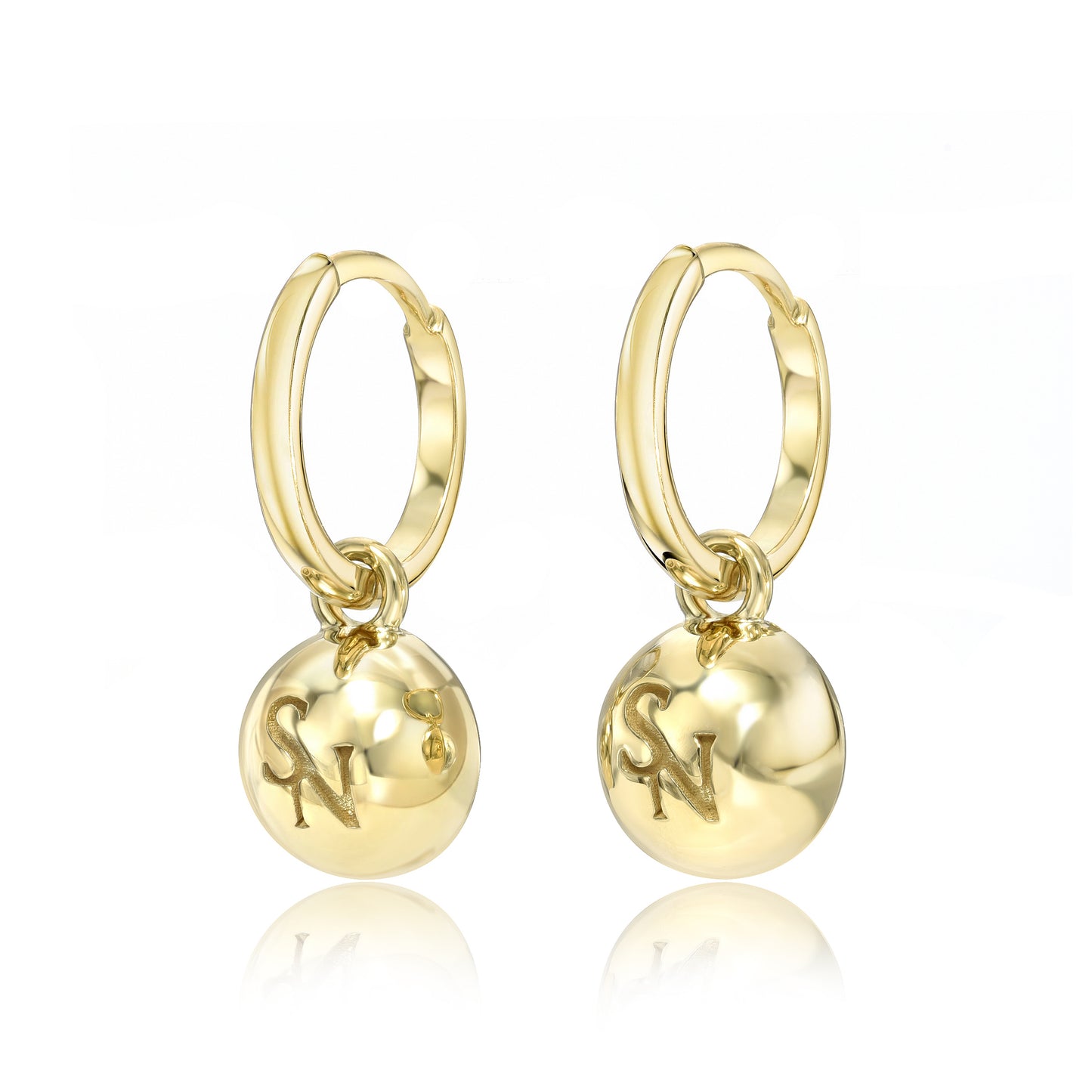 Moonstone Bowl Hoop Charms