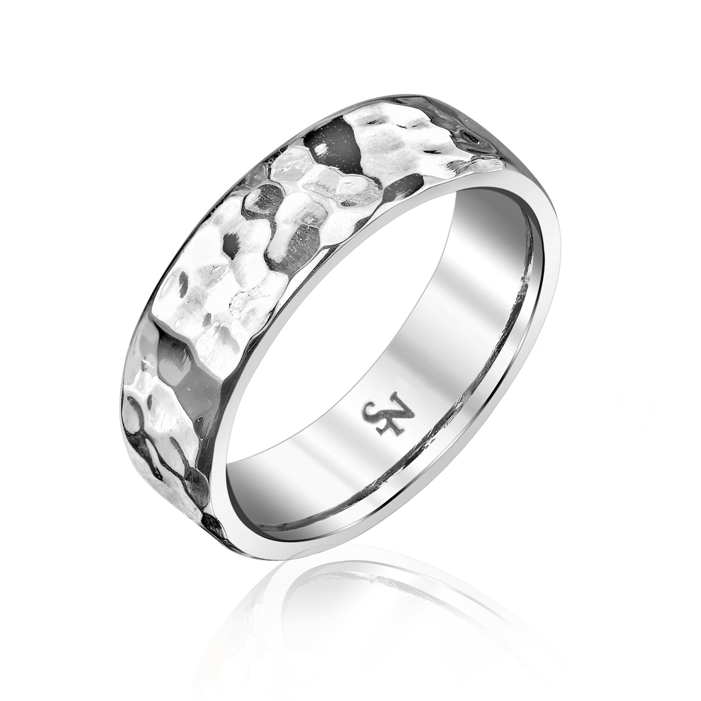 Hammered Line Band - 6 mm
