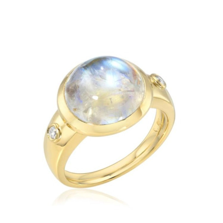 Moonstone Round Mood Ring – Stacy Nolan - Main Image