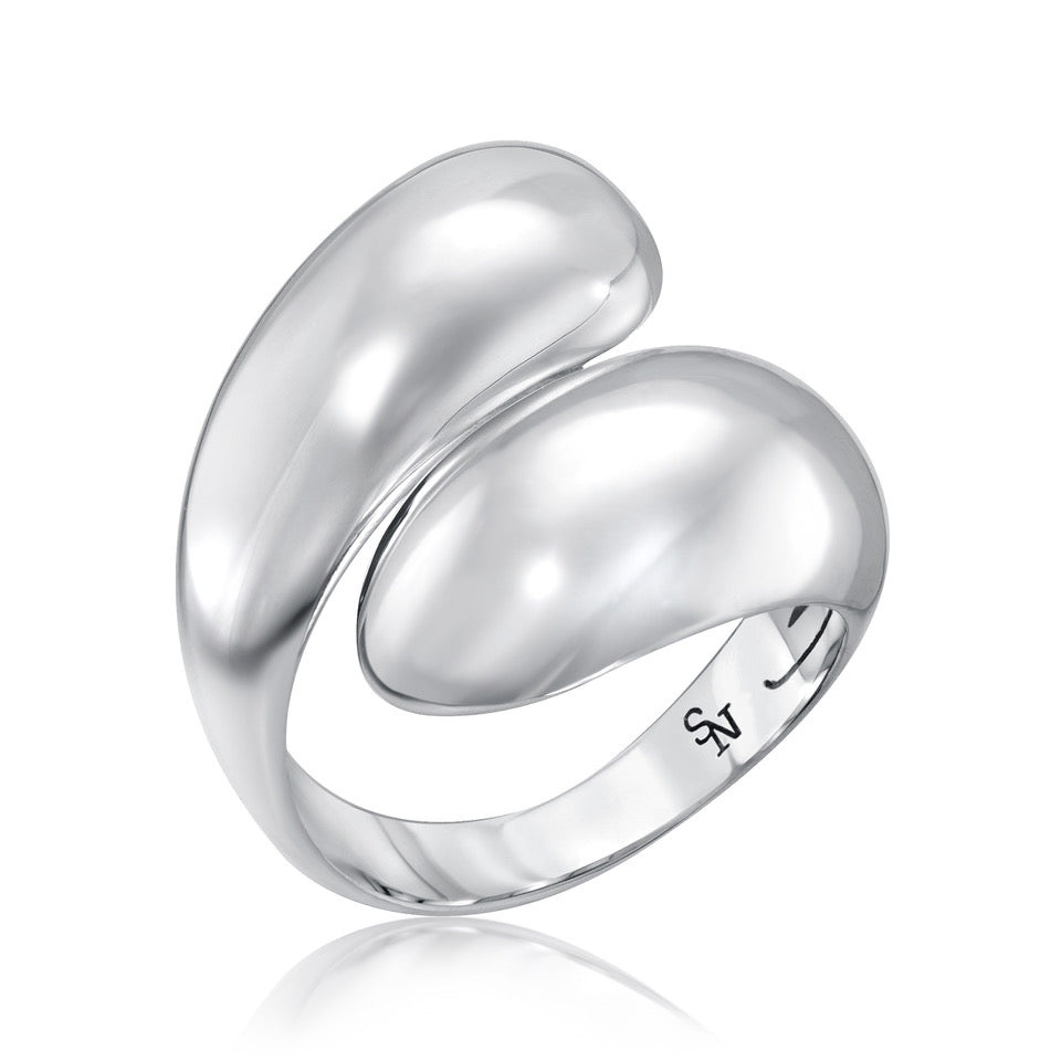 Petal Wrap Ring XL Sterling Silver