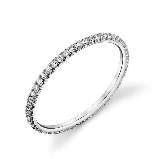 Diamond Wire Eternity Band in White Gold - Size 5