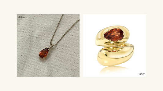 Before and After: Spessartine Garnet