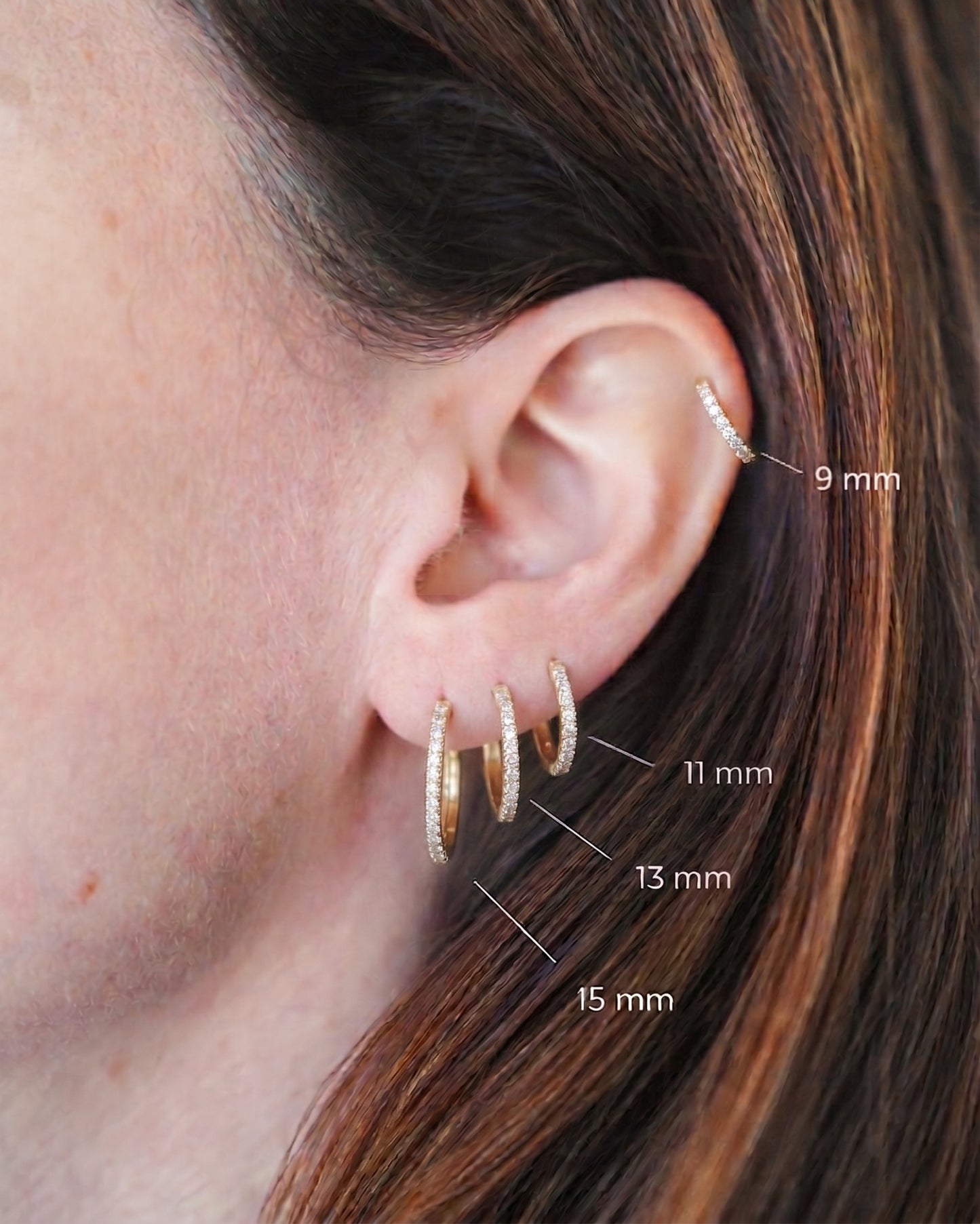 Diamond Huggie Hoops