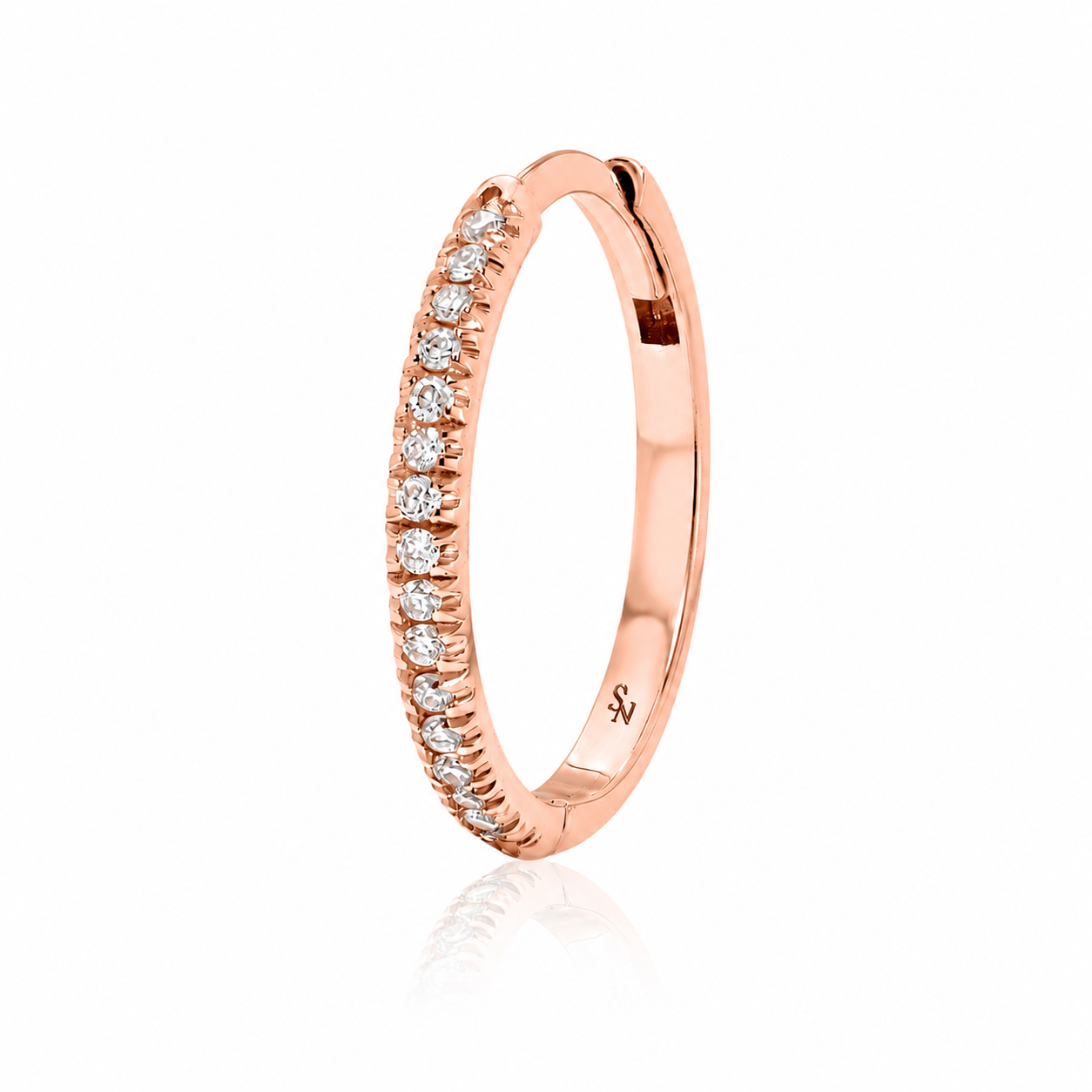 Diamond Huggie Hoops