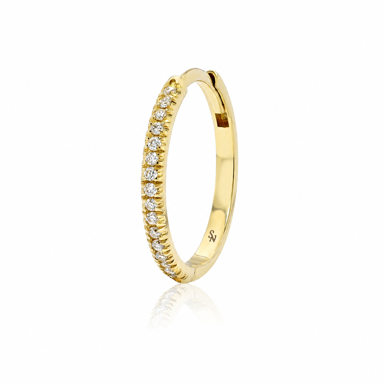 Diamond Huggie Hoops
