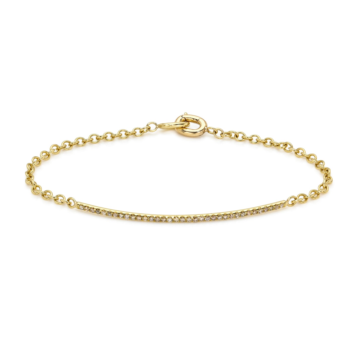 Champagne Curved Bar Bracelet