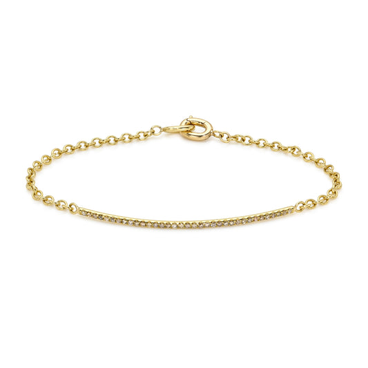 Champagne Curved Bar Bracelet