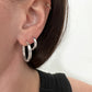 Chubby Medium Hoops - Silver