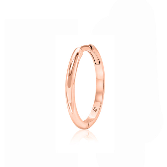 Rose Gold Huggie Hoop - 15 mm