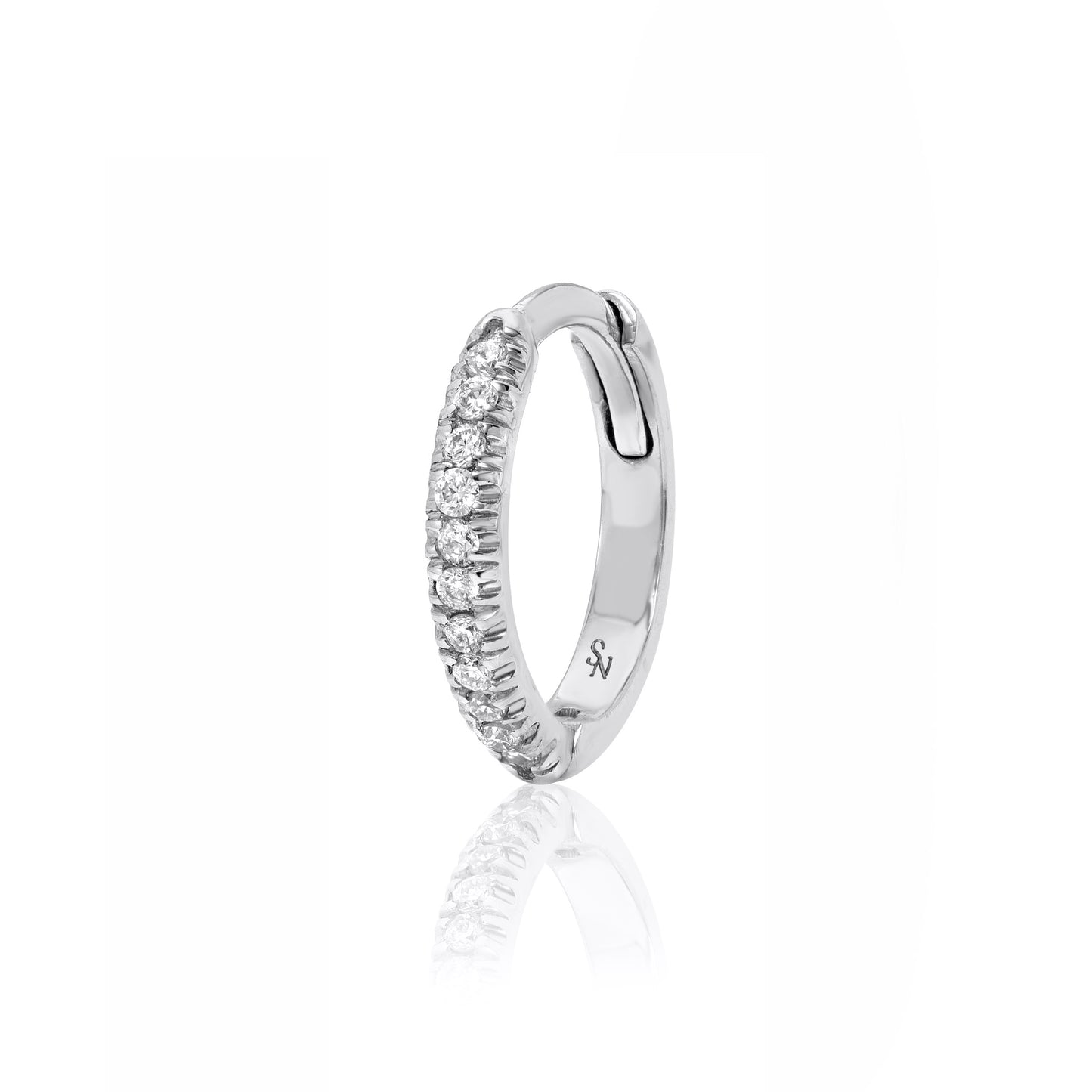 Diamond Huggie Hoops