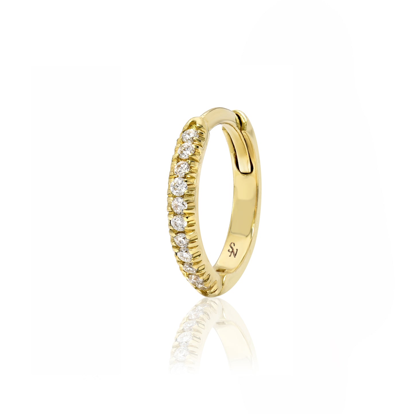 Diamond Huggie Hoops