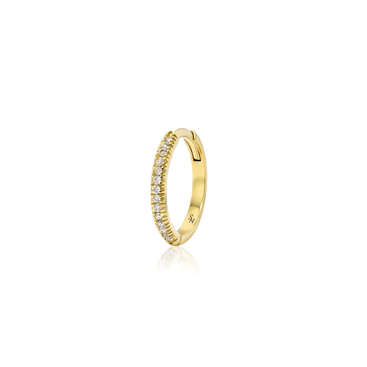Diamond Huggie Hoops