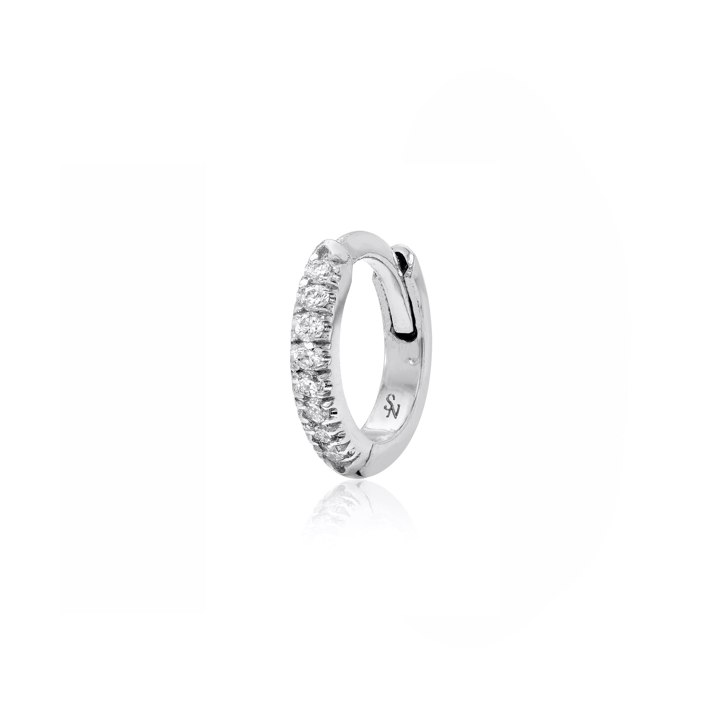 Diamond Huggie Hoops