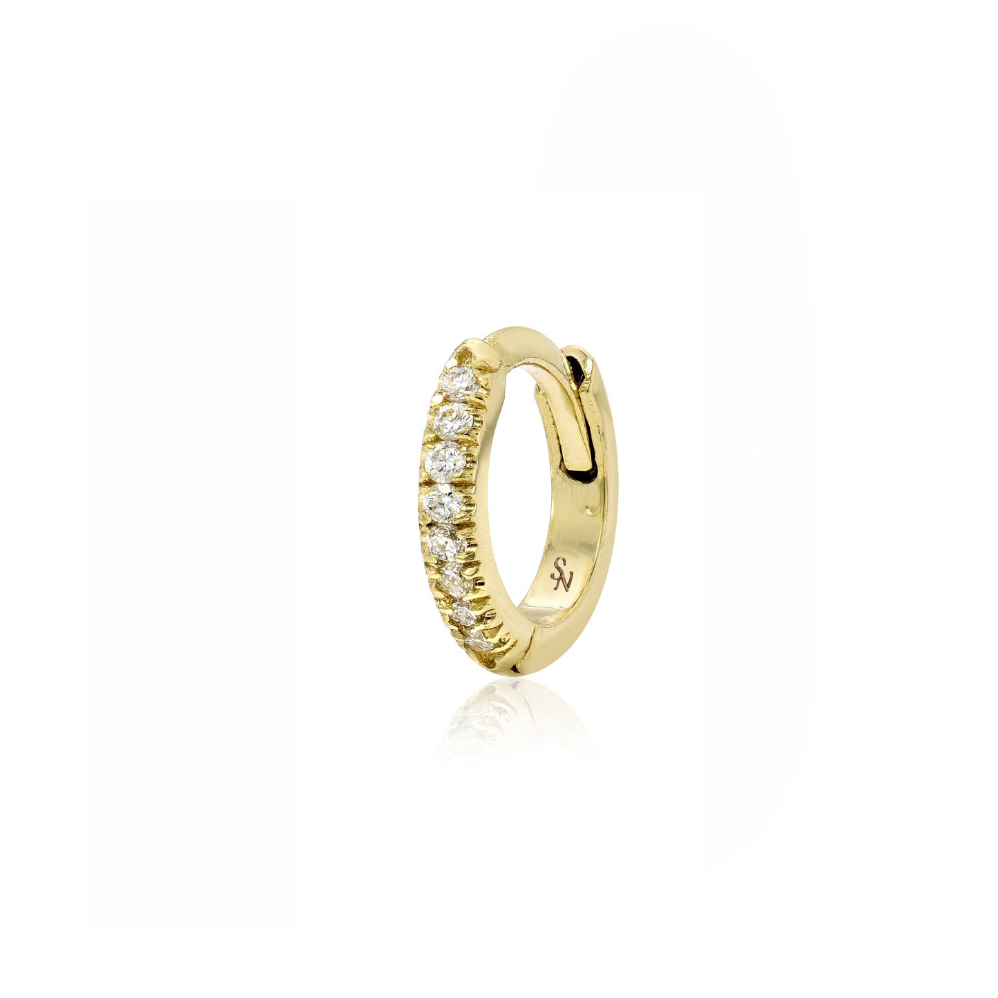 Diamond Huggie Hoops