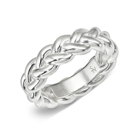Braided Band - 6 mm, Sterling Silver