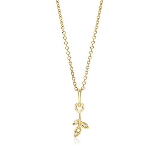 Petite Leaf Charm Necklace