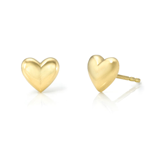 Petite Puffy Heart Studs