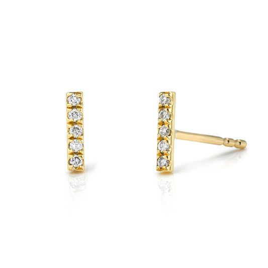 Bar Stud with Diamonds - 1/4"