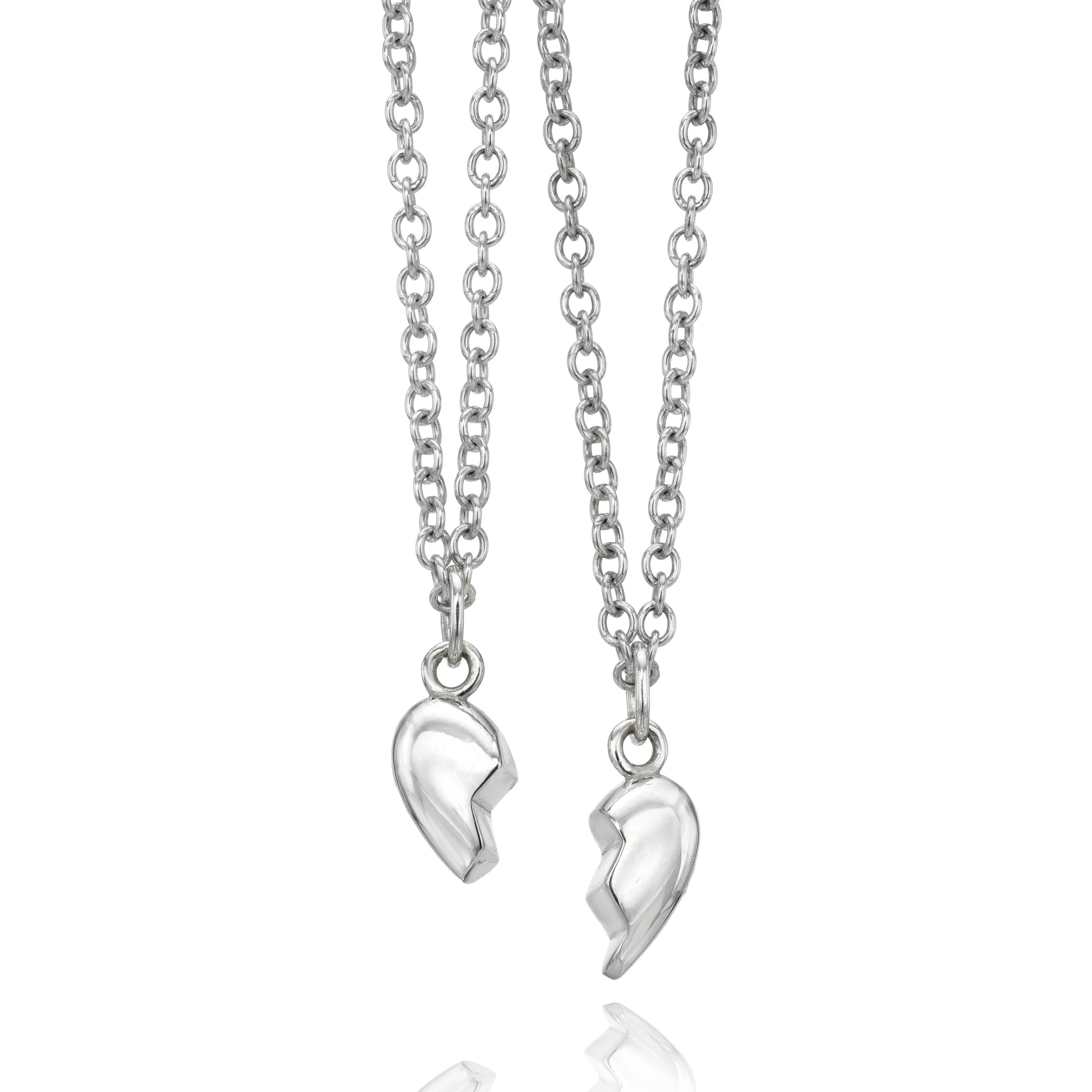 Heart Necklace Sterling Silver Best Friend Necklaces Sterling