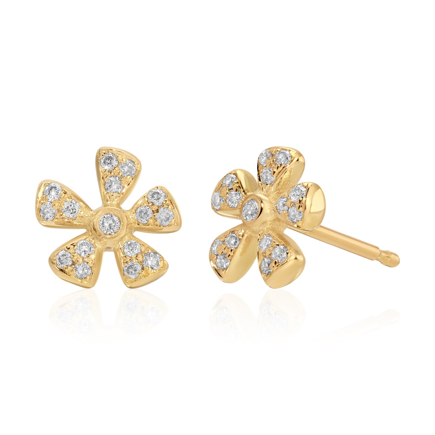 Petite Diamond Whisper Flower Studs