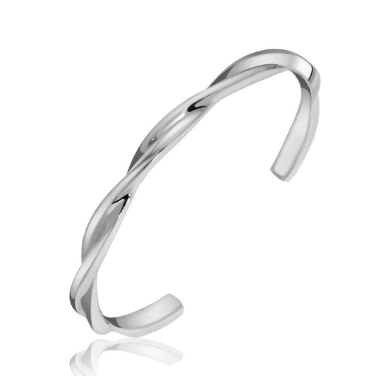 Twist of Fate Silver Cuff