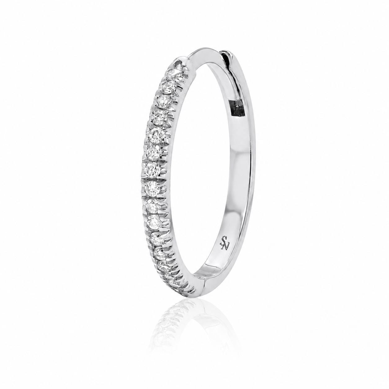 Diamond Huggie Hoops